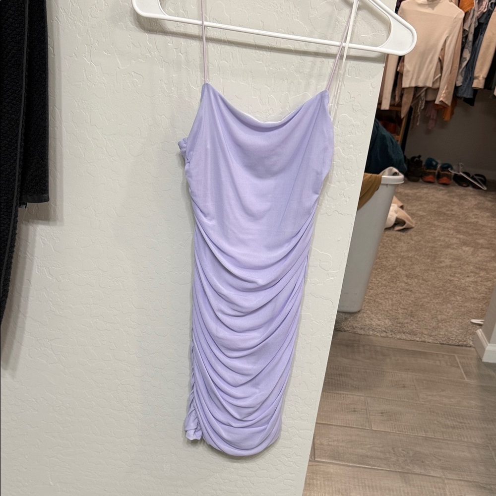 Hello Molly Lavender Ruched Dress size s